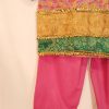 2 Pc Light Pink Floral Gota Shirt with Pink Shalwar
