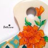 Naqashi Serving board- Hibiscus Jaali (Round)_detail